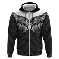 Poutama Korowai New Zealand Zip Hoodie Aotearoa Maori Tattoo - Polynesian Pride