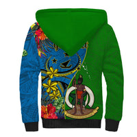 personalised-vanuatu-malampa-day-sherpa-hoodie-coat-of-arms-mix-tropical-flowers