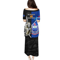 New Zealand And Samoa Rugby Puletasi All Black Tiki Fern Mix Manu Samoa 2023 World Cup LT14 - Polynesian Pride