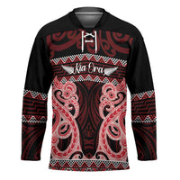 Kia Ora New Zealand Hockey Jersey Maori Language Week Whero Taniko Motif - Polynesian Pride