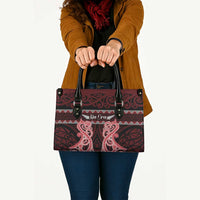 Kia Ora New Zealand Leather Bag Maori Language Week Whero Taniko Motif LT14 - Polynesian Pride