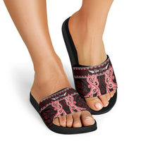 Kia Ora New Zealand Slide Sandals Maori Language Week Whero Taniko Motif LT14 - Polynesian Pride