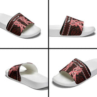 Kia Ora New Zealand Slide Sandals Maori Language Week Whero Taniko Motif LT14 - Polynesian Pride