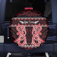 Kia Ora New Zealand Spare Tire Cover Maori Language Week Whero Taniko Motif - Polynesian Pride