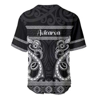 Kia Ora New Zealand Baseball Jersey Maori Language Week Pango Taniko Motif - Polynesian Pride