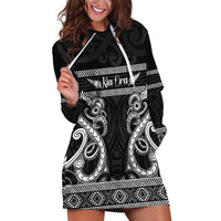Kia Ora New Zealand Hoodie Dress Maori Language Week Pango Taniko Motif - Polynesian Pride
