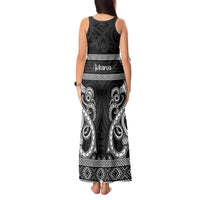 Kia Ora New Zealand Tank Maxi Dress Maori Language Week Pango Taniko Motif - Polynesian Pride