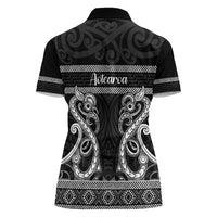 Kia Ora New Zealand Women Polo Shirt Maori Language Week Pango Taniko Motif - Polynesian Pride