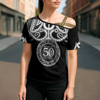 Kia Kaha Te Reo Maori New Zealand Cross Shoulder Shirt 50th Anniversary Ake Ake Ake - Polynesian Pride