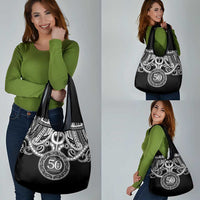 Kia Kaha Te Reo Maori New Zealand Grocery Bag 50th Anniversary Ake Ake Ake - Polynesian Pride