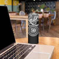 Kia Kaha Te Reo Maori New Zealand Skinny Tumbler 50th Anniversary Ake Ake Ake - Polynesian Pride