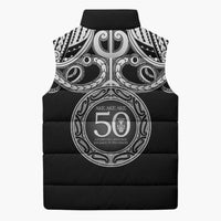 Kia Kaha Te Reo Maori New Zealand Sleeveless Puffer Jacket 50th Anniversary Ake Ake Ake - Polynesian Pride