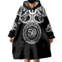 Kia Kaha Te Reo Maori New Zealand Wearable Blanket Hoodie 50th Anniversary Ake Ake Ake - Polynesian Pride