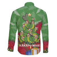 Kakapo New Zealand Christmas Family Matching Summer Maxi Dress and Hawaiian Shirt Meri Kirihimete Pohutukawa - Green Color