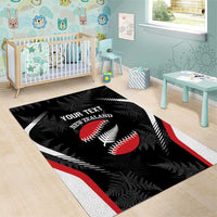 Custom New Zealand Silver Fern Softball Area Rug Go Aotearoa LT14 - Polynesian Pride