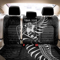 Custom Aotearoa Ice Hockey Back Car Seat Cover NZ Tiki Mascot - Maori Pattern LT14 - Polynesian Pride