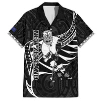 Custom Aotearoa Ice Hockey Family Matching Puletasi and Hawaiian Shirt NZ Tiki Mascot - Maori Pattern