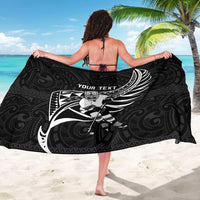 Custom Aotearoa Ice Hockey Sarong NZ Tiki Mascot - Maori Pattern