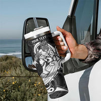 Personalised New Zealand Surfing Tumbler With Handle Aotearoa Maori Tiki Haka LT14