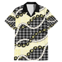 Black Palaka Hawaii Family Matching Mermaid Dress and Hawaiian Shirt Kukui Nut Pikake Lei Hawaiian Tapa Pattern - Polynesian Pride