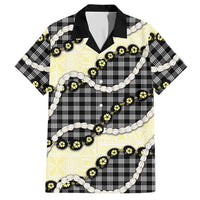 Black Palaka Hawaii Hawaiian Shirt Kukui Nut Pikake Lei Hawaiian Tapa Pattern LT14 Black - Polynesian Pride