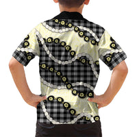 Black Palaka Hawaii Hawaiian Shirt Kukui Nut Pikake Lei Hawaiian Tapa Pattern LT14 - Polynesian Pride