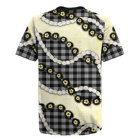 Black Palaka Hawaii Rugby Jersey Kukui Nut Pikake Lei Hawaiian Tapa Pattern - Polynesian Pride
