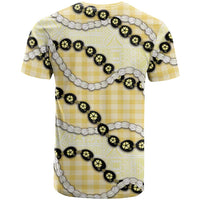 Yellow Palaka Hawaii T Shirt Kukui Nut Pikake Lei Hawaiian Tapa Pattern LT14 - Polynesian Pride