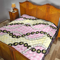 Pink Palaka Hawaii Quilt Kukui Nut Pikake Lei Hawaiian Tapa Pattern - Polynesian Pride