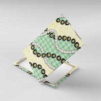 Green Palaka Hawaii Canvas Wall Art Kukui Nut Pikake Lei Hawaiian Tapa Pattern - Polynesian Pride