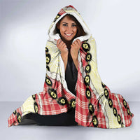 Red Palaka Hawaii Hooded Blanket Kukui Nut Pikake Lei Hawaiian Tapa Pattern LT14 - Polynesian Pride