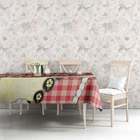 Red Palaka Hawaii Tablecloth Kukui Nut Pikake Lei Hawaiian Tapa Pattern - Polynesian Pride