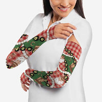 Cowboy Hawaii Mele Kalikimaka Arm Sleeves Paniolo Kukui Nut Pikake Lei Red Version - Polynesian Pride