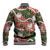 Cowboy Hawaii Mele Kalikimaka Baseball Jacket Paniolo Kukui Nut Pikake Lei Red Version - Polynesian Pride