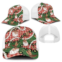 Cowboy Hawaii Mele Kalikimaka Baseball Net Cap Paniolo Kukui Nut Pikake Lei Red Version LT14 - Polynesian Pride