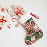 Cowboy Hawaii Mele Kalikimaka Christmas Stocking Paniolo Kukui Nut Pikake Lei Red Version - Polynesian Pride