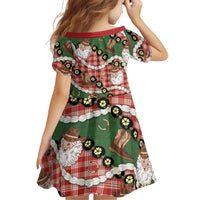 Cowboy Hawaii Mele Kalikimaka Family Matching Summer Maxi Dress and Hawaiian Shirt Paniolo Kukui Nut Pikake Lei Red Version - Polynesian Pride