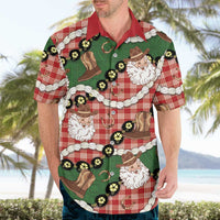 Cowboy Hawaii Mele Kalikimaka Hawaiian Shirt Paniolo Kukui Nut Pikake Lei Red Version LT14 - Polynesian Pride