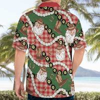 Cowboy Hawaii Mele Kalikimaka Hawaiian Shirt Paniolo Kukui Nut Pikake Lei Red Version LT14 - Polynesian Pride
