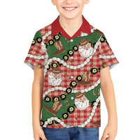 Cowboy Hawaii Mele Kalikimaka Hawaiian Shirt Paniolo Kukui Nut Pikake Lei Red Version LT14 - Polynesian Pride