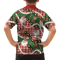 Cowboy Hawaii Mele Kalikimaka Hawaiian Shirt Paniolo Kukui Nut Pikake Lei Red Version LT14 - Polynesian Pride