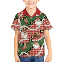 Cowboy Hawaii Mele Kalikimaka Kid Hawaiian Shirt Paniolo Kukui Nut Pikake Lei Red Version LT14 Kid Red - Polynesian Pride