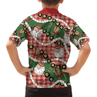 Cowboy Hawaii Mele Kalikimaka Kid Hawaiian Shirt Paniolo Kukui Nut Pikake Lei Red Version LT14 - Polynesian Pride
