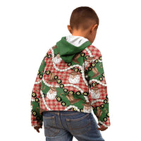 Cowboy Hawaii Mele Kalikimaka Kid Hoodie Paniolo Kukui Nut Pikake Lei Red Version - Polynesian Pride