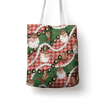 Cowboy Hawaii Mele Kalikimaka Tote Bag Paniolo Kukui Nut Pikake Lei Red Version - Polynesian Pride