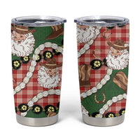 Cowboy Hawaii Mele Kalikimaka Tumbler Cup Paniolo Kukui Nut Pikake Lei Red Version - Polynesian Pride