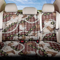 Cowboy Hawaii Mele Kalikimaka Back Car Seat Cover Paniolo Kukui Nut Pikake Lei Burgundy Version - Polynesian Pride