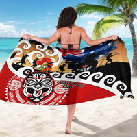 New Zealand Waitangi And ANZAC Day Sarong Aotearoa Maori Tiki With Last Post LT14 - Polynesian Pride