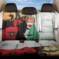 Norfolk Island ANZAC Day Back Car Seat Cover Pine Tree With Poppies Lest We Forget LT14