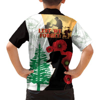 Norfolk Island ANZAC Day Hawaiian Shirt Pine Tree With Poppies Lest We Forget LT14 - Polynesian Pride